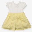 Dress lemon yellow white layered dress
