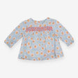 Tunic Long Sleeve Blue Floral