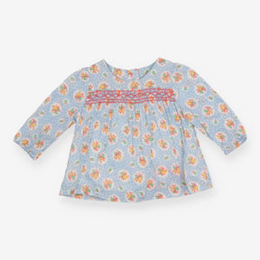 Tunic Long Sleeve Blue Floral