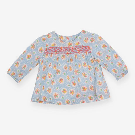 Tunic Long Sleeve Blue Floral