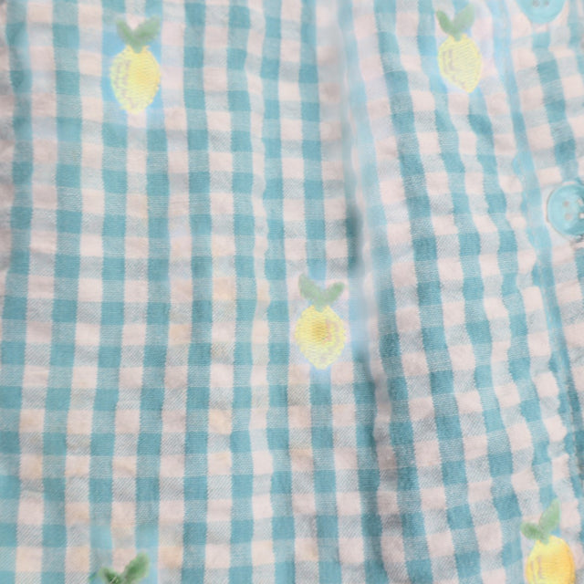Blue And White Dress With Lemons 