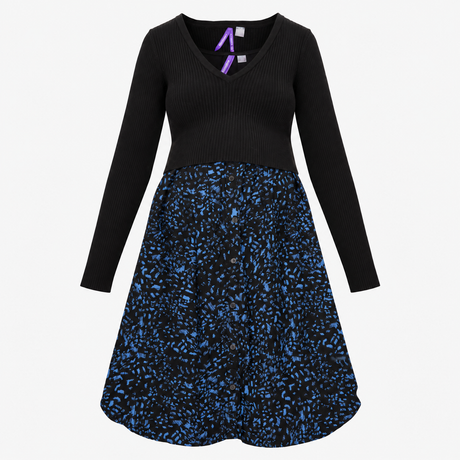Alicia Black & Blue Layered Knitted Maternity & Nu