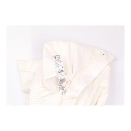 Shorts White Tailored Turn Up Hem Button Front Poc