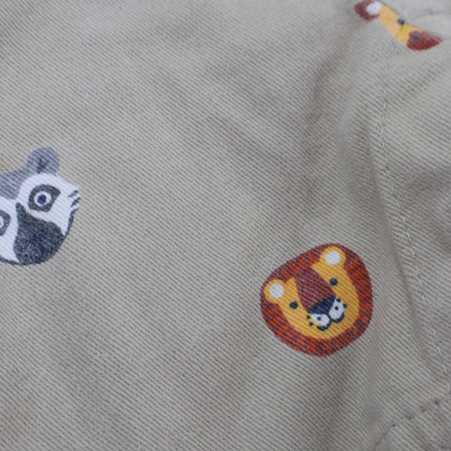 Dungarees Cream safari animals