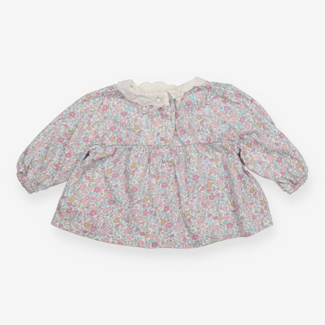 Floral Dress with lace collar