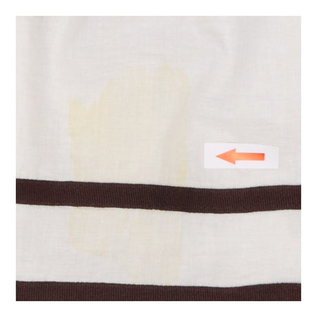 Striped Detail Layered Skirt – Brown/White