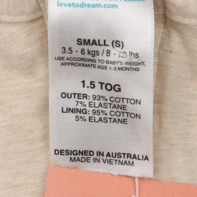 Swaddle Bag Oat with Leaf Appliques
