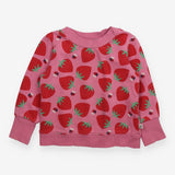 Sweatshirt pink strawberry and ladybird