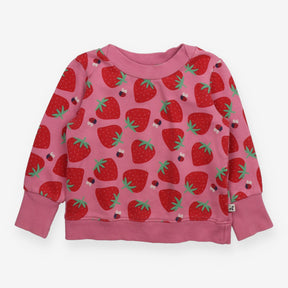 Sweatshirt pink strawberry and ladybird