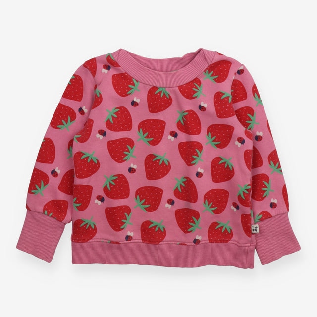Sweatshirt pink strawberry and ladybird