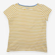 T-Shirt Striped Short Sleeve Cotton Yellow Cream