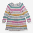 Dress Long Sleeved Knit Grey Colourful Fairisle