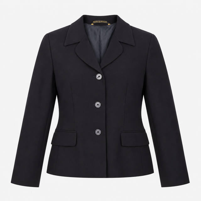 Vintage Dark Navy Tailored Single Breasted Smart B