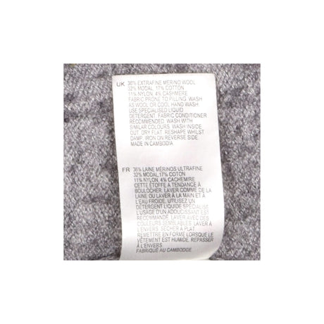 White Stuff Grey Charcoal Marl Open Front Knit Car
