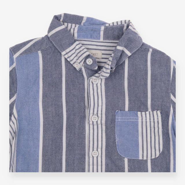Angel & Rocket Shirt Long Sleeve Striped Button Do