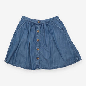 Skirt Chambray with Brown Buttons