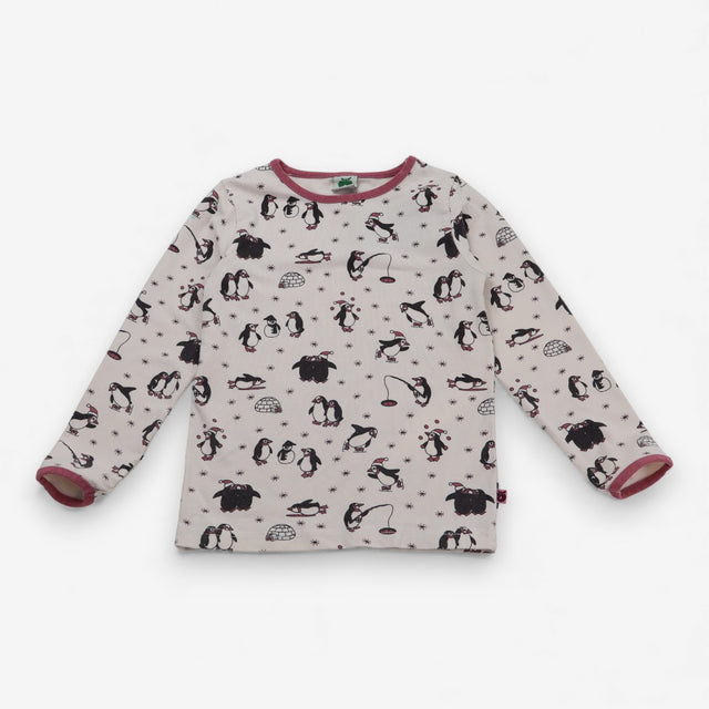 T-shirt Cream and rose penguin life