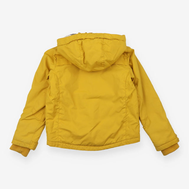 Yellow waterproof coat with fleece lining