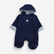 Pramsuit Blue Quilted with Elephant