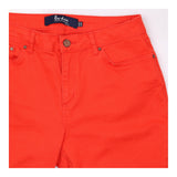 Bright Red Stretch Denim Slim Leg Petite Jeans ```