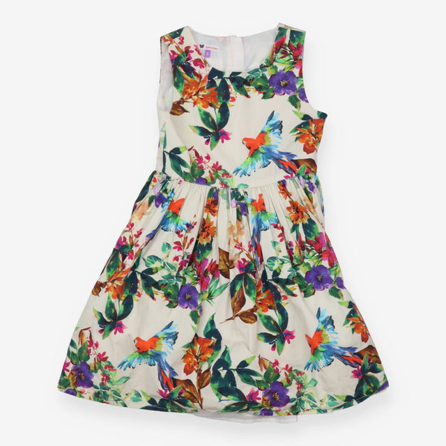 White Parrots Dress