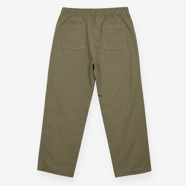 Olive Green Stretch Easy Ankle Trousers