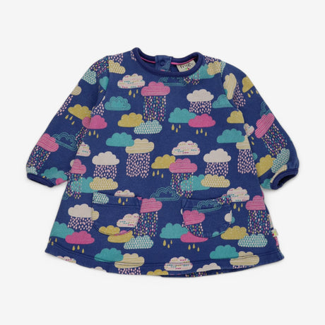 Dress Jersey Blue with Rainbow Rainclouds