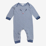 Blue Stripe Red Nose Sleepsuit