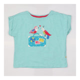 T-Shirt Teal Travelling Love Birds