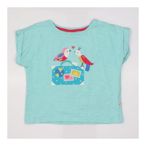 T-Shirt Teal Travelling Love Birds