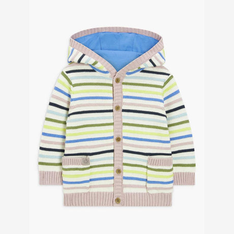 John Lewis Baby Stripe Knit Hooded Cardigan