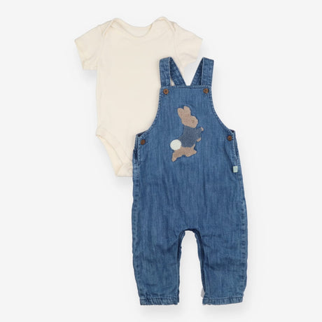 Denim Dungaree & Bodysuit Peter Rabbit