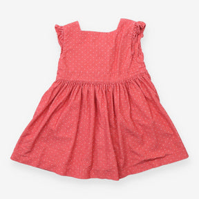 Pinafore cord plum spotted