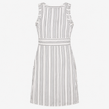 Striped Sleeveless V-Neck Maternity Dress Viscose 