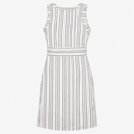 Striped Sleeveless V-Neck Maternity Dress Viscose 