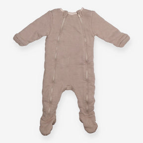 Pramsuit Padded Cream and Brown Stripe zips