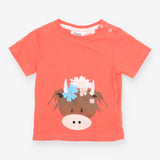 T-shirt highland cow orange 