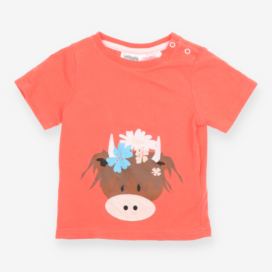 T-shirt highland cow orange 