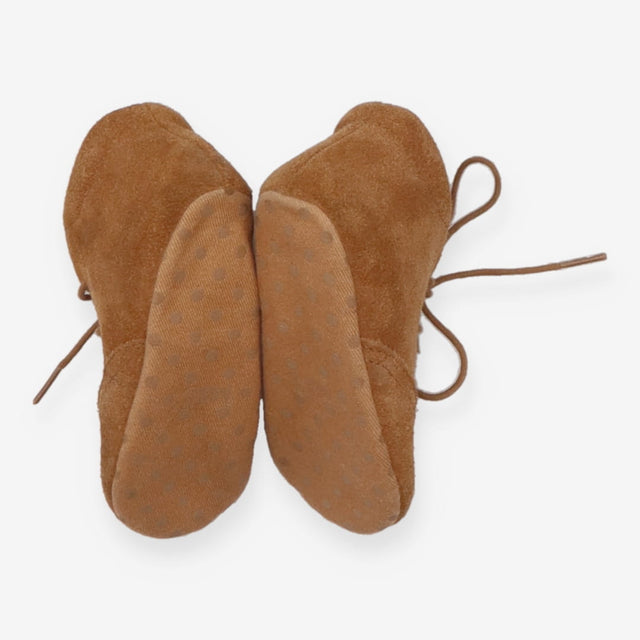 Pram shoe brown booties suede