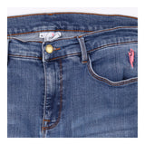 Jeans Mid Wash Blue Slim Leg Lightning Bolt Denim