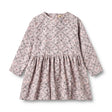 Lilac Checked Flowers Aima Dress